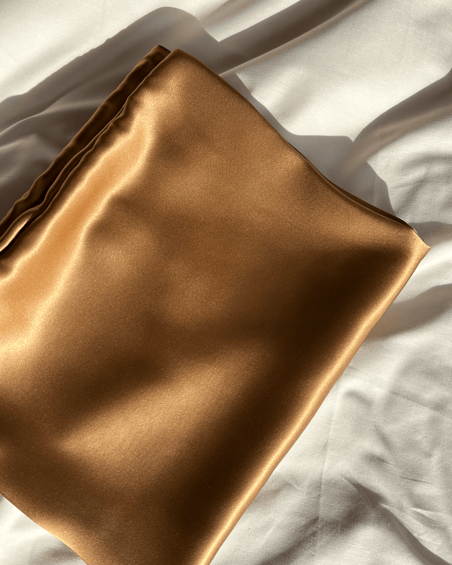 BROWN PILLOWCASE - SILK SATIN