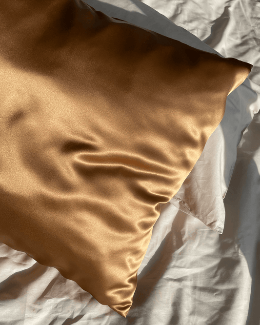 BROWN PILLOWCASE - SILK SATIN